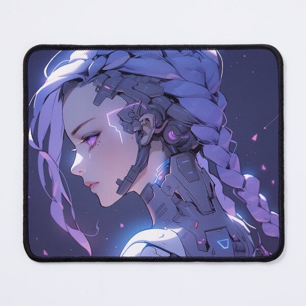 Item preview, Serene Violet Cybernetic Anime Girl designed and sold by bubblegoth.