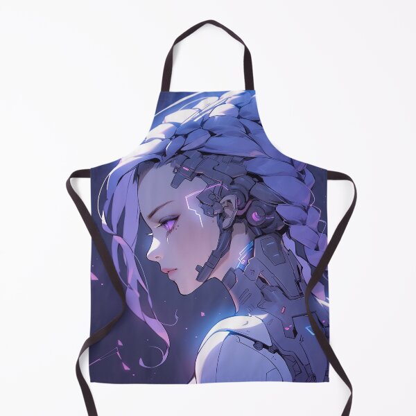 Item preview, Serene Violet Cybernetic Anime Girl designed and sold by bubblegoth.