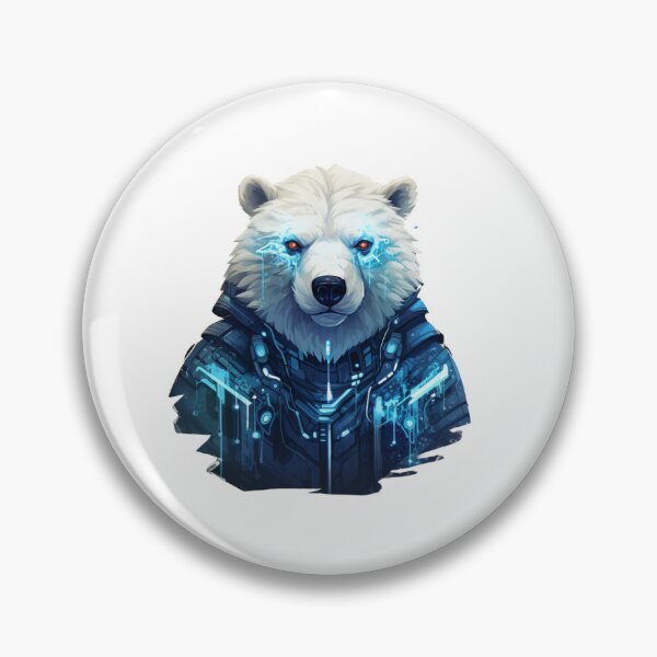 Item preview, Cyber Polar Bear // Polar Bear // Cool Animal // Cyber Animal // Future Animal Art // Animal Warrior // Animal Cute Art designed and sold by SMARTKIT  DESIGNAGENCY.