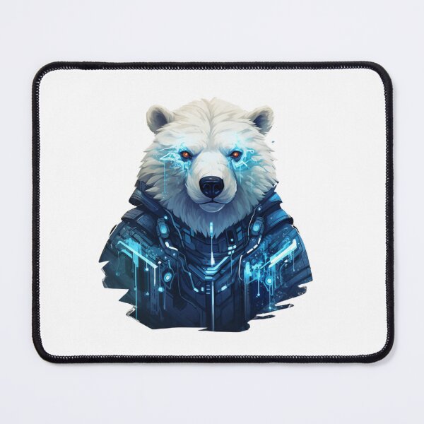 Item preview, Cyber Polar Bear // Polar Bear // Cool Animal // Cyber Animal // Future Animal Art // Animal Warrior // Animal Cute Art designed and sold by SMARTKIT DESIGNAGENCY.
