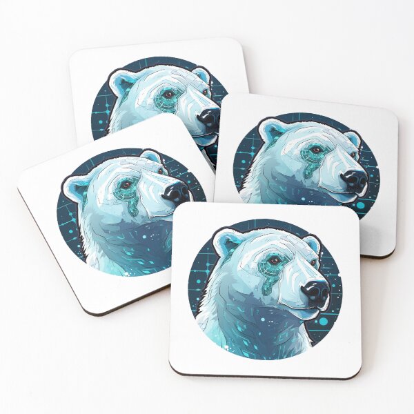 Item preview, Cyber Polar Bear // Polar Bear // Cool Animal // Cyber Animal // Future Animal Art // Animal Warrior // Animal Cute Art designed and sold by SMARTKIT  DESIGNAGENCY.