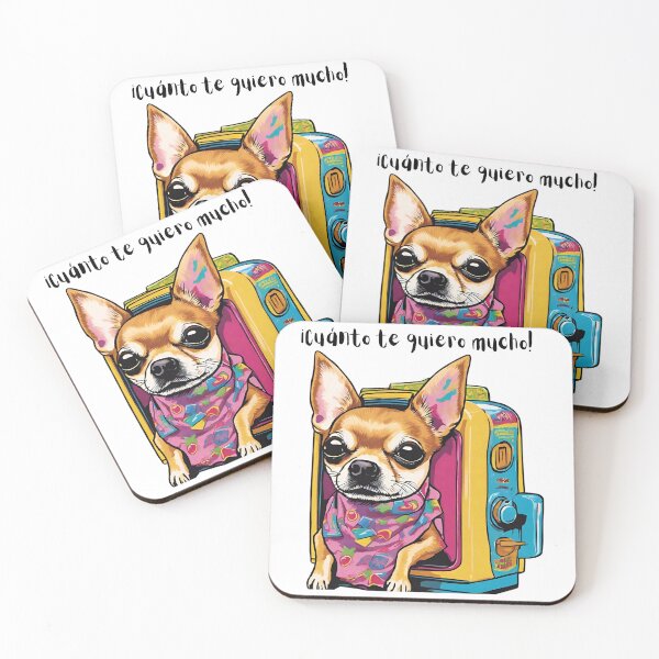 Item preview, Pop art Clipart Drawing of a Chihuahua Dog popping out of a Retro T.V. designed and sold by Wolvescreate.