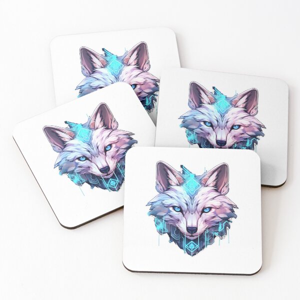 Item preview, Cyber Polar Fox // Polar Fox // Cool Animal // Cyber Animal // Future Animal Art // Animal Warrior // Animal Cute Art designed and sold by SMARTKIT  DESIGNAGENCY.