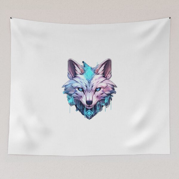 Item preview, Cyber Polar Fox // Polar Fox // Cool Animal // Cyber Animal // Future Animal Art // Animal Warrior // Animal Cute Art designed and sold by SMARTKIT  DESIGNAGENCY.