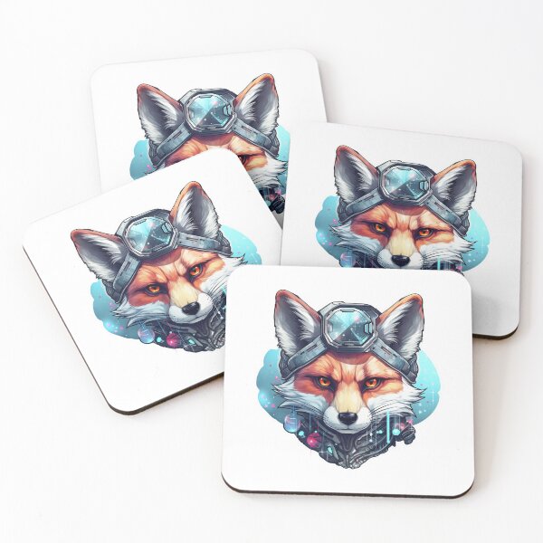 Item preview, Cyber Polar Fox // Polar Fox // Cool Animal // Cyber Animal // Future Animal Art // Animal Warrior // Animal Cute Art designed and sold by SMARTKIT  DESIGNAGENCY.