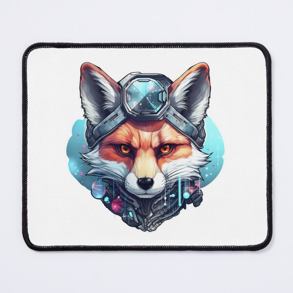 Item preview, Cyber Polar Fox // Polar Fox // Cool Animal // Cyber Animal // Future Animal Art // Animal Warrior // Animal Cute Art designed and sold by SMARTKIT  DESIGNAGENCY.