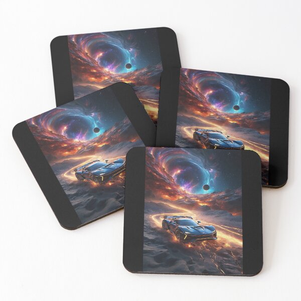 Item preview, Futuristic race cars blazing through the boundless expanse of a distant galaxy designed and sold by arjad3n.