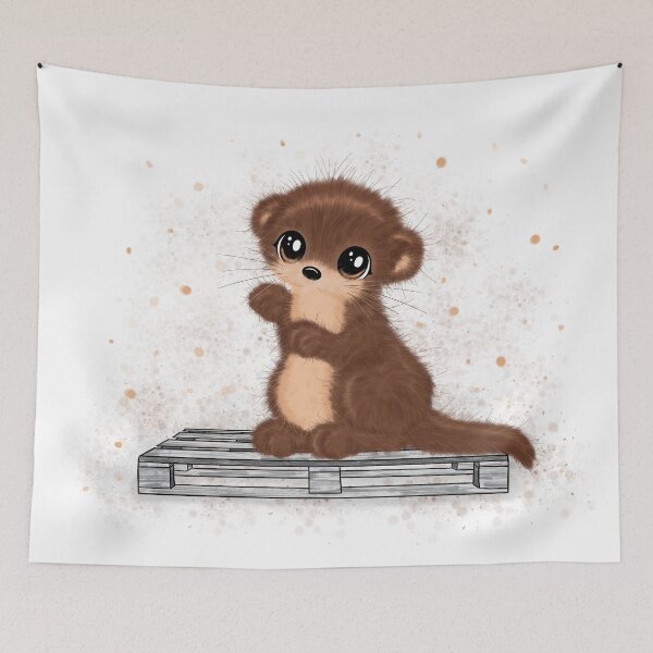 Item preview, cute fluffy otter designed and sold by Pezi-Creation.
