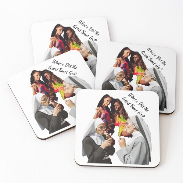 Item preview, Eclectic Pop Art Photograph of Nuns Smoking and Talking Pop Culture Clipart photo designed and sold by Wolvescreate.