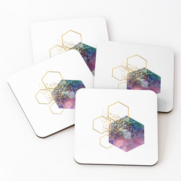 Item preview, Purple abstract alcohol ink honeycomb design designed and sold by CreativeStrand.