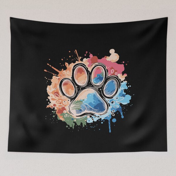 Item preview, Dog paw print mono line pet footprint minimal design, paw print master, unconditional, love, minimal style, pet lovers, animal lovers, dog lovers designed and sold by Collagedream.