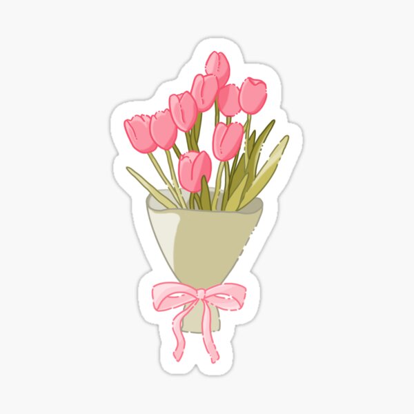 Artikel-Vorschau von Süßer rosa Tulpenstrauß, designt und verkauft von SnugbugStudios.