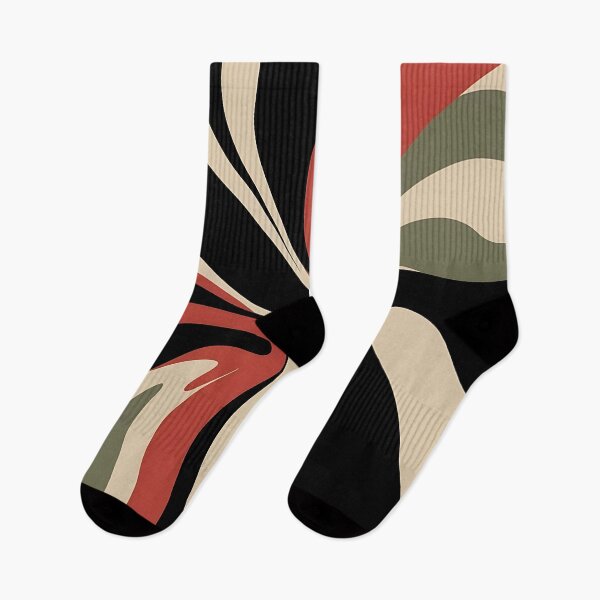 Artikelvorschau, Coole Groove Retro Swirl Zusammenfassung in Schwarz und Rot und Creme Muster entworfen und verkauft von Haji  Kamora.