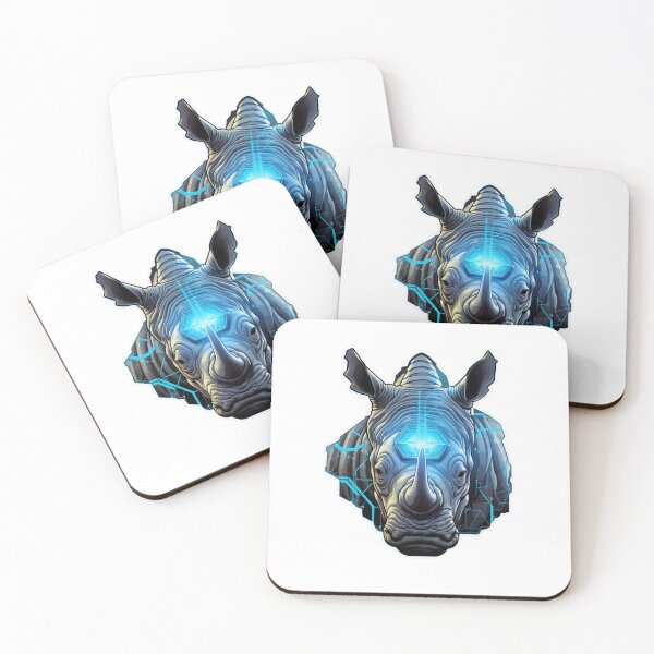 Item preview, Cyber Rhino // Rhino // Cool Animal // Cyber Animal // Future Animal Art // Animal Warrior // Animal Cute Art designed and sold by SMARTKIT  DESIGNAGENCY.