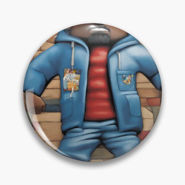 Item preview, Retrato de arte pop de figura de cabeza de bloque Estilo de arte urbano Motivo de hip hop designed and sold by Wolvescreate.