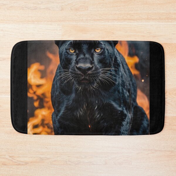 Item preview, A fierce Black panther with all its beauty and strength jumping designed and sold by arjad3n.