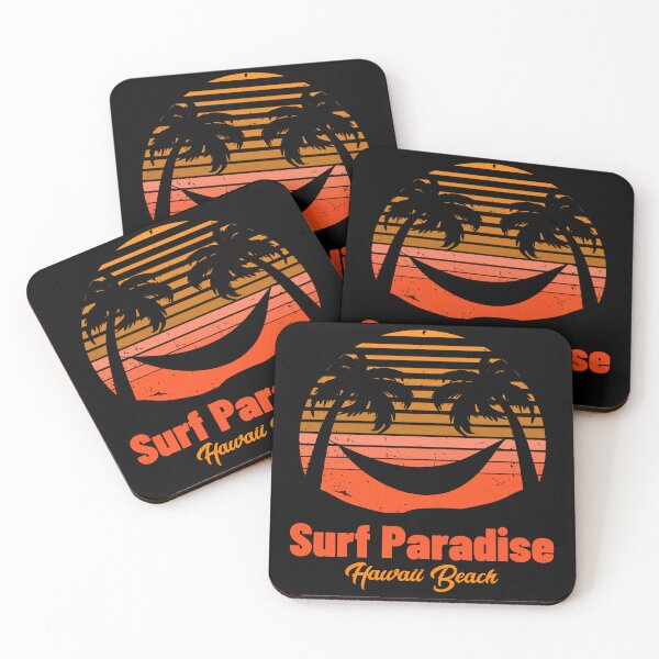 Item preview, Surf paradise hawaii beach - sunset - Summer Getaway - Relax - Beach - retro designed and sold by DeCodeArtShop.