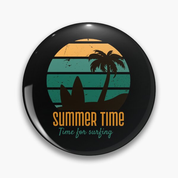 Item preview, Summer time "time for surfing" - sunset - Summer Getaway - Relax - Beach - retro designed and sold by DeCodeArtShop.