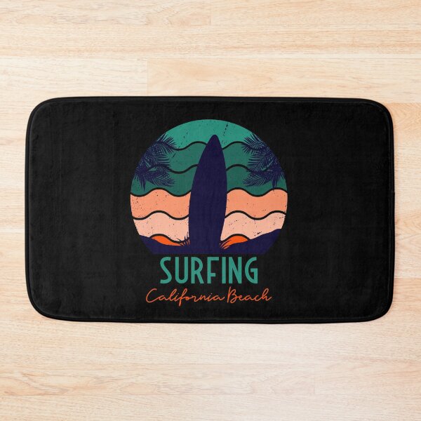 Item preview, surfing california beach - sunset - Summer Getaway - Relax - Beach - retro designed and sold by DeCodeArtShop.