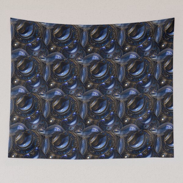 Item preview, Dark blue party print designed and sold by Juliet  Thomas.