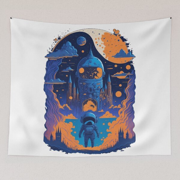 Item preview, Astronaut in Magical Galaxy designed and sold by TondoMeander.