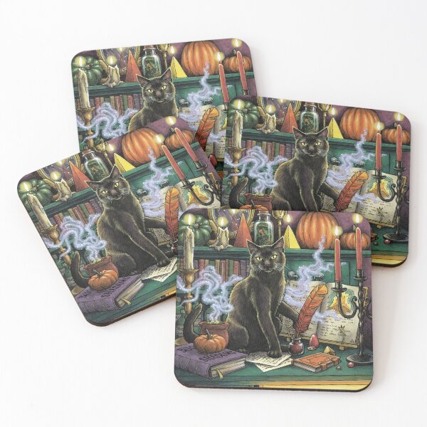 Item preview, Everyday Witch's Familiars Oracle - The Black Cat designed and sold by Elisabeth Alba Illustration.