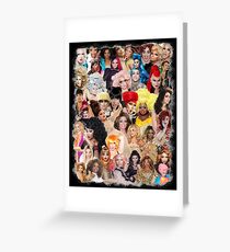 RPDR - Queens Faces Greeting Card