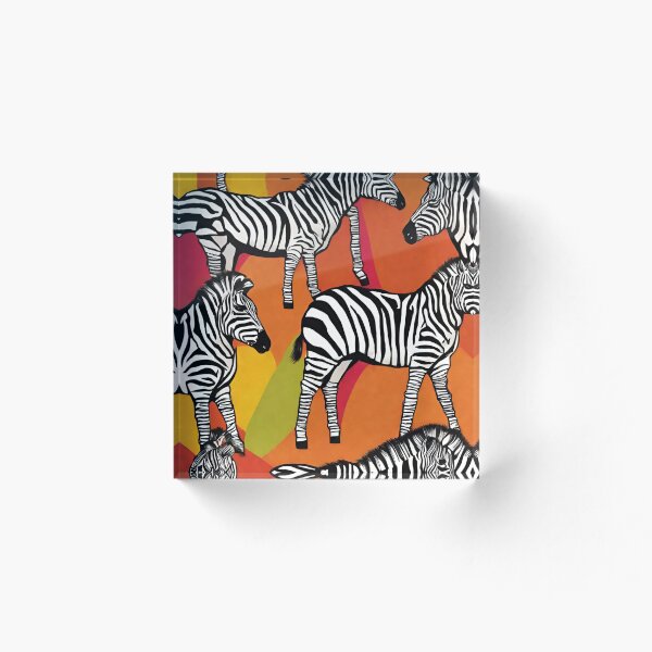 Item preview, Dibujo ecléctico de imágenes prediseñadas de Zebra Giclee de arte pop. Estilo contemporáneo y diseño icónico designed and sold by Wolvescreate.