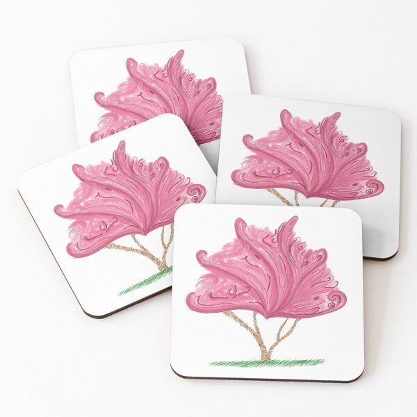 Item preview, tree flowers pink abstract designed and sold by Kycia.