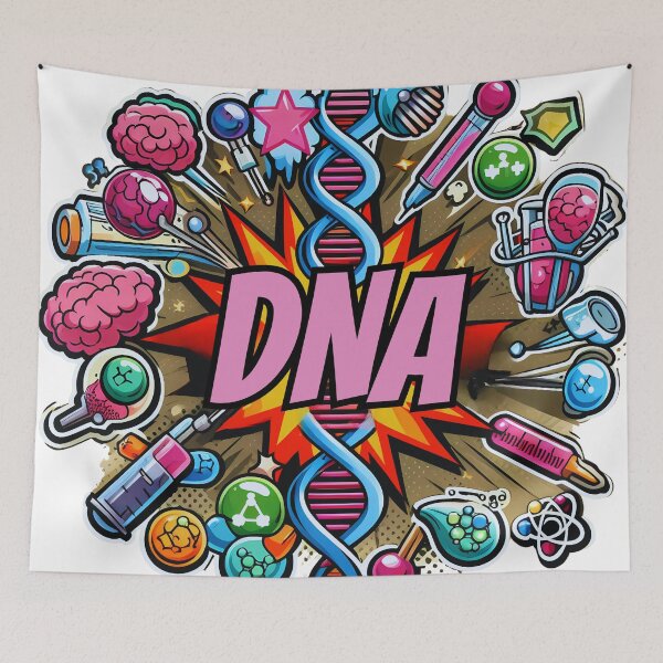 Item preview, Biotechnology Bonanza - DNA & Atoms Comic Explosion , Chemistry&fun designed and sold by Molecularmerch.