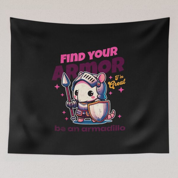 Item preview, Armadillo Knight Charming Armor - Cute Warrior Animal Tee designed and sold by JacontaII.