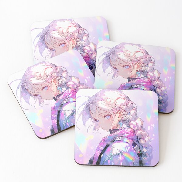 Item preview, Pastel Cyberbraid Glimmer Anime Girl designed and sold by bubblegoth.