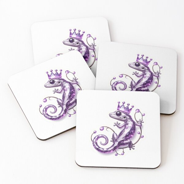 Aperçu de l'œuvre Gecko monarque améthyste créée et vendue par pixelpulsenyc.