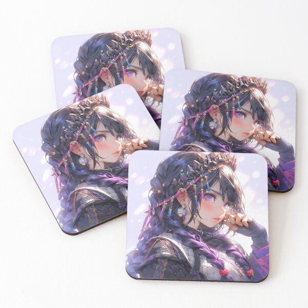 Item preview, Regal Braided Amethyst Anime Girl designed and sold by bubblegoth.