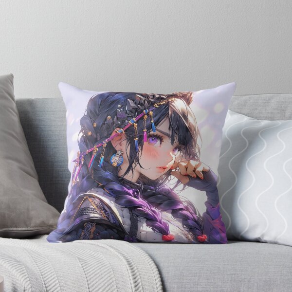 Item preview, Regal Braided Amethyst Anime Girl designed and sold by bubblegoth.