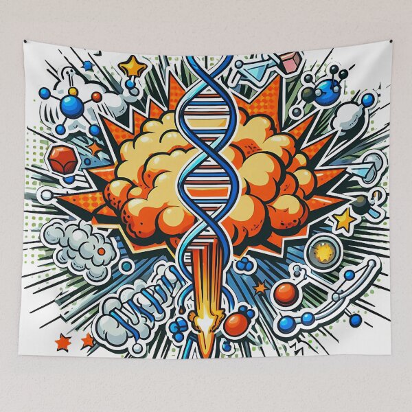Item preview, Biotechnology Bonanza - DNA & Atoms Comic Explosion , Chemistry&fun designed and sold by Molecularmerch.