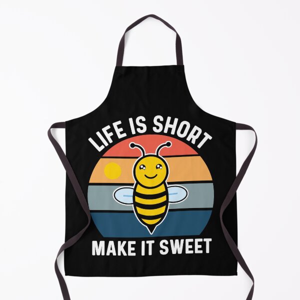Item preview, Life Is Short Make It Sweet, Cute Motivational Bee Pun designed and sold by Sunserize Designs.