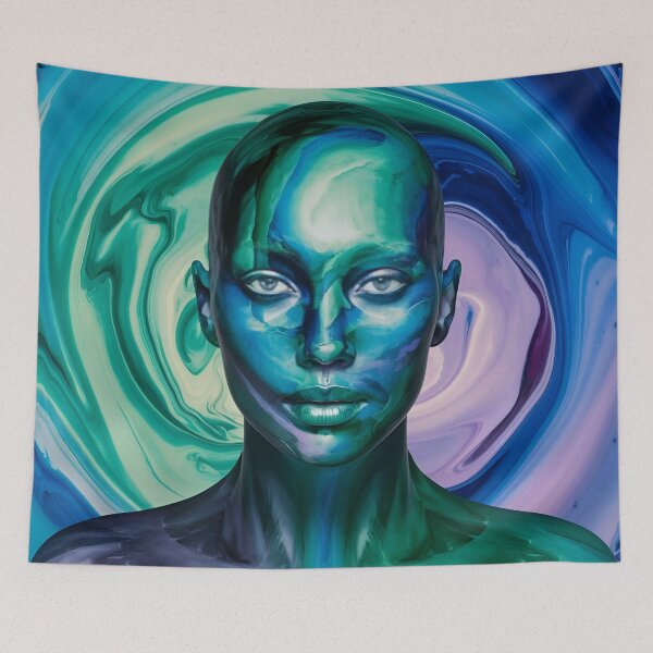 Item preview, Fluid Acrylic with Face Pouring Paint Art 3D Model designed and sold by Charlygood.