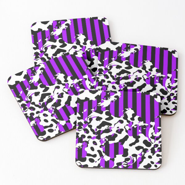 Item preview, Cow Print-Black And Purple Stripe Tear designed and sold by TheRulerofEarth.