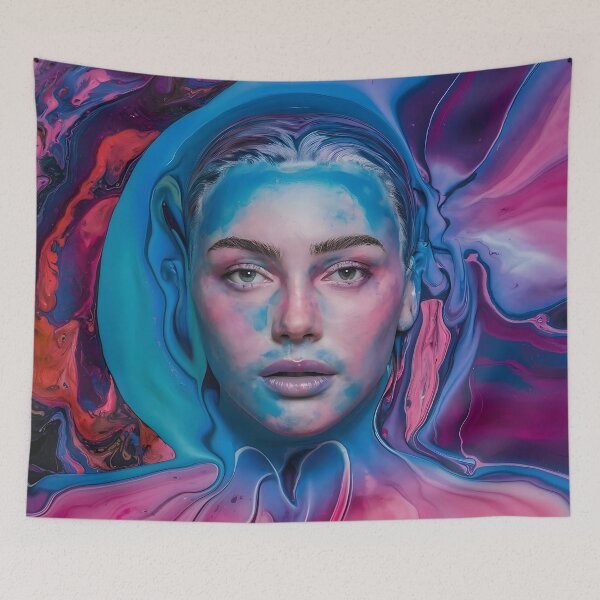 Item preview, Fluid Acrylic with Face Pouring Paint Art 3D Model designed and sold by Charlygood.