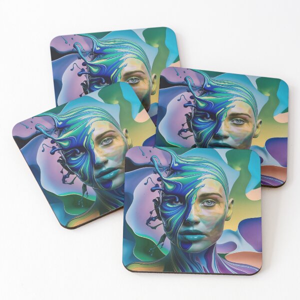 Item preview, Fluid Acrylic with Face Pouring Paint Art 3D Model designed and sold by Charlygood.