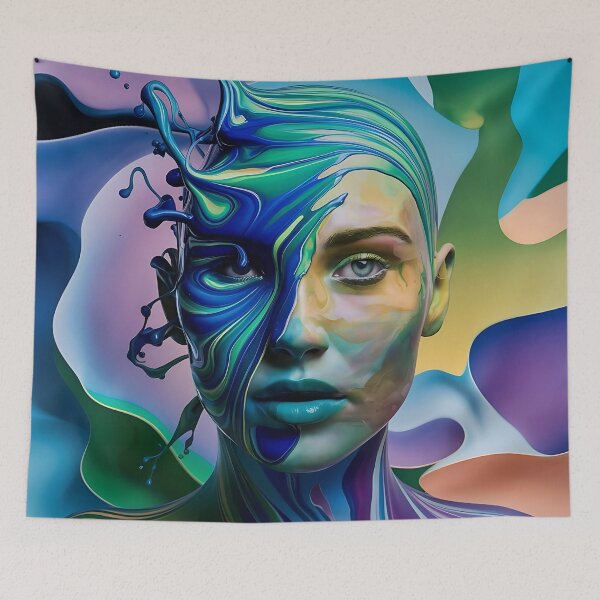 Item preview, Fluid Acrylic with Face Pouring Paint Art 3D Model designed and sold by Charlygood.