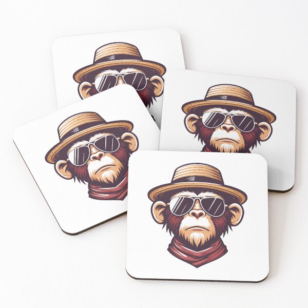 Item preview,  Monkey with Swag in Hat and Glasses designed and sold by Colorful Dreams.