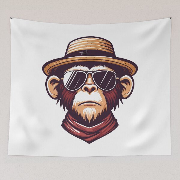 Item preview,  Monkey with Swag in Hat and Glasses designed and sold by Colorful Dreams.