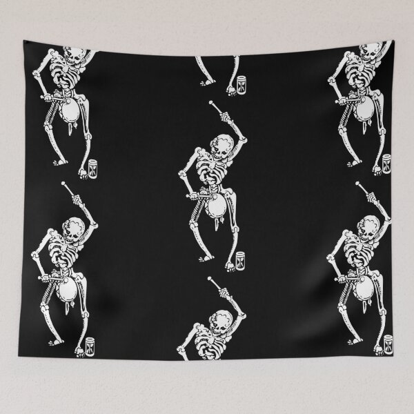 Item preview, Skeleton Plays the Drum Preppy Skeleton Dancing Horror designed and sold by Cr320.