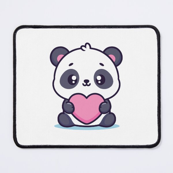 Item preview, Adorable Panda Embraces Love: Holding a Pink Heart designed and sold by Colorful Dreams.