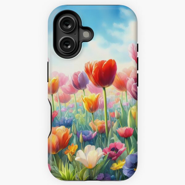 Aperçu de l'œuvre Fleurs de tulipes - Champ de tulipes - Tulipes colorées - Jardin de tulipes -Tulipes créée et vendue par stylishdzign.