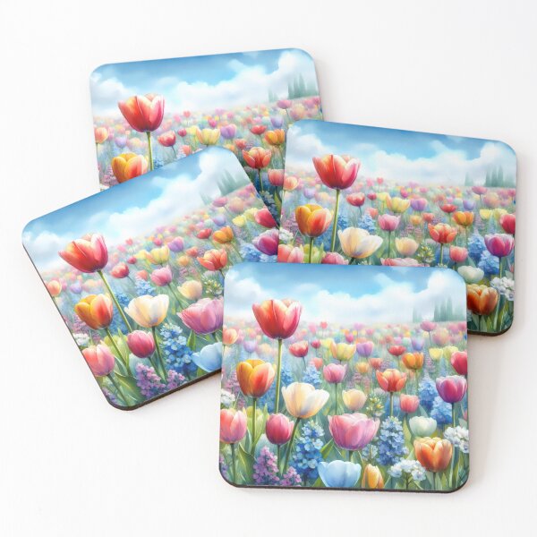 Item preview, Tulips flowers - Field of Tulips - Colorful Tulips - Tulip Garden -Tulip  designed and sold by stylishdzign.