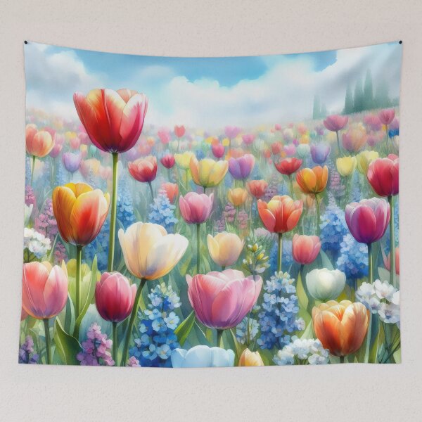Item preview, Tulips flowers - Field of Tulips - Colorful Tulips - Tulip Garden -Tulip  designed and sold by stylishdzign.