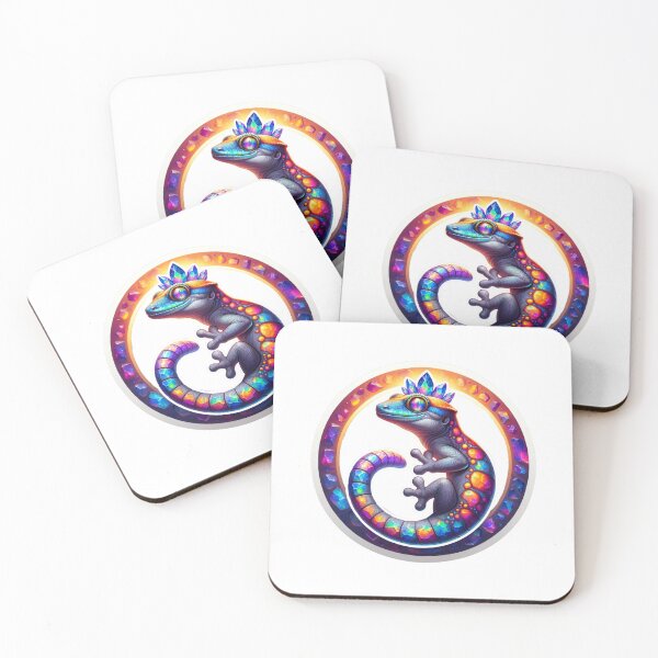 Item preview, Cosmic Crystal Gecko designed and sold by pixelpulsenyc.